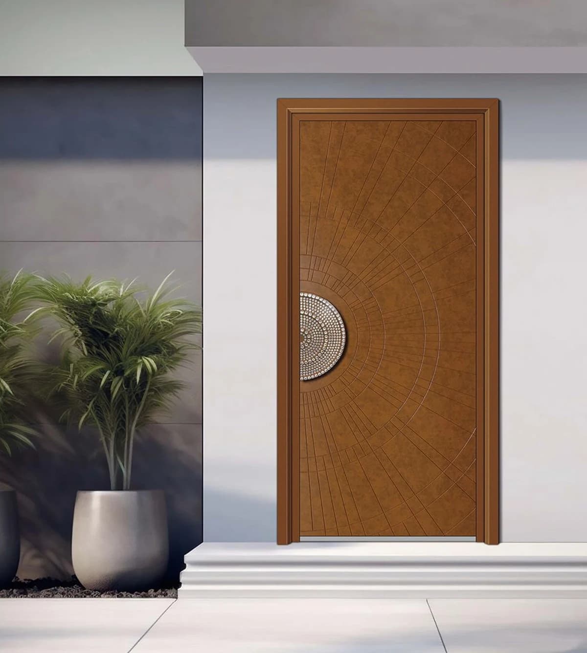 YX-25-180 Light Luxury Entrance Doors