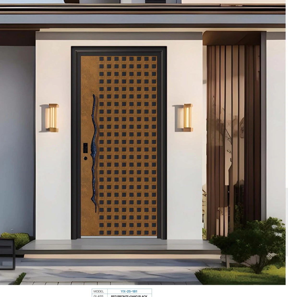YX-25-181 Light Luxury Entrance Doors
