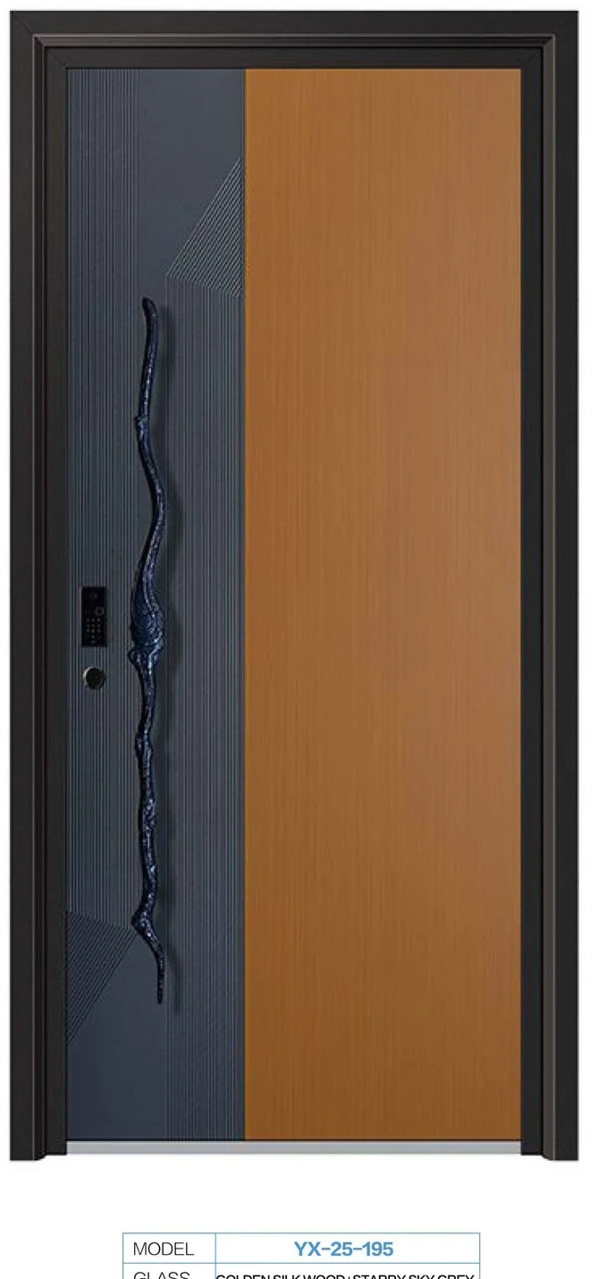 YX-25-195 Light Luxury Entrance Doors