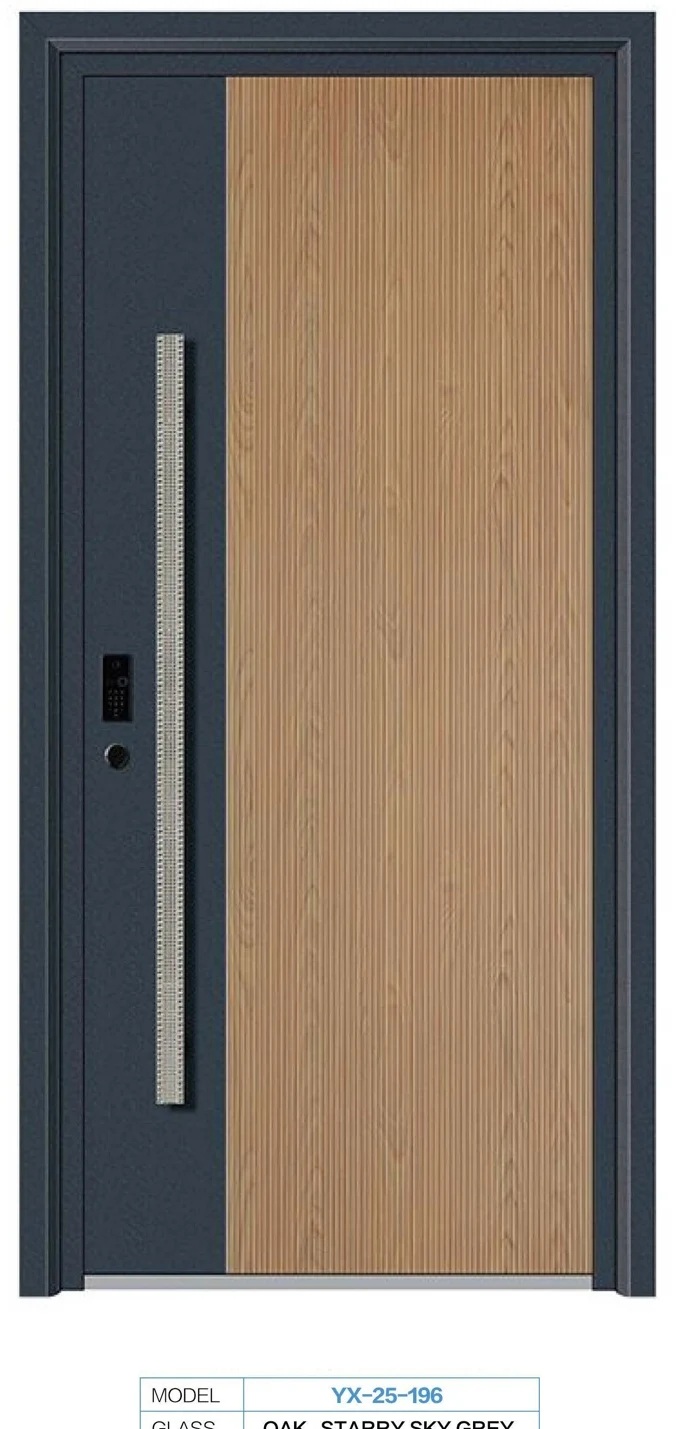 YX-25-196 Light Luxury Entrance Doors