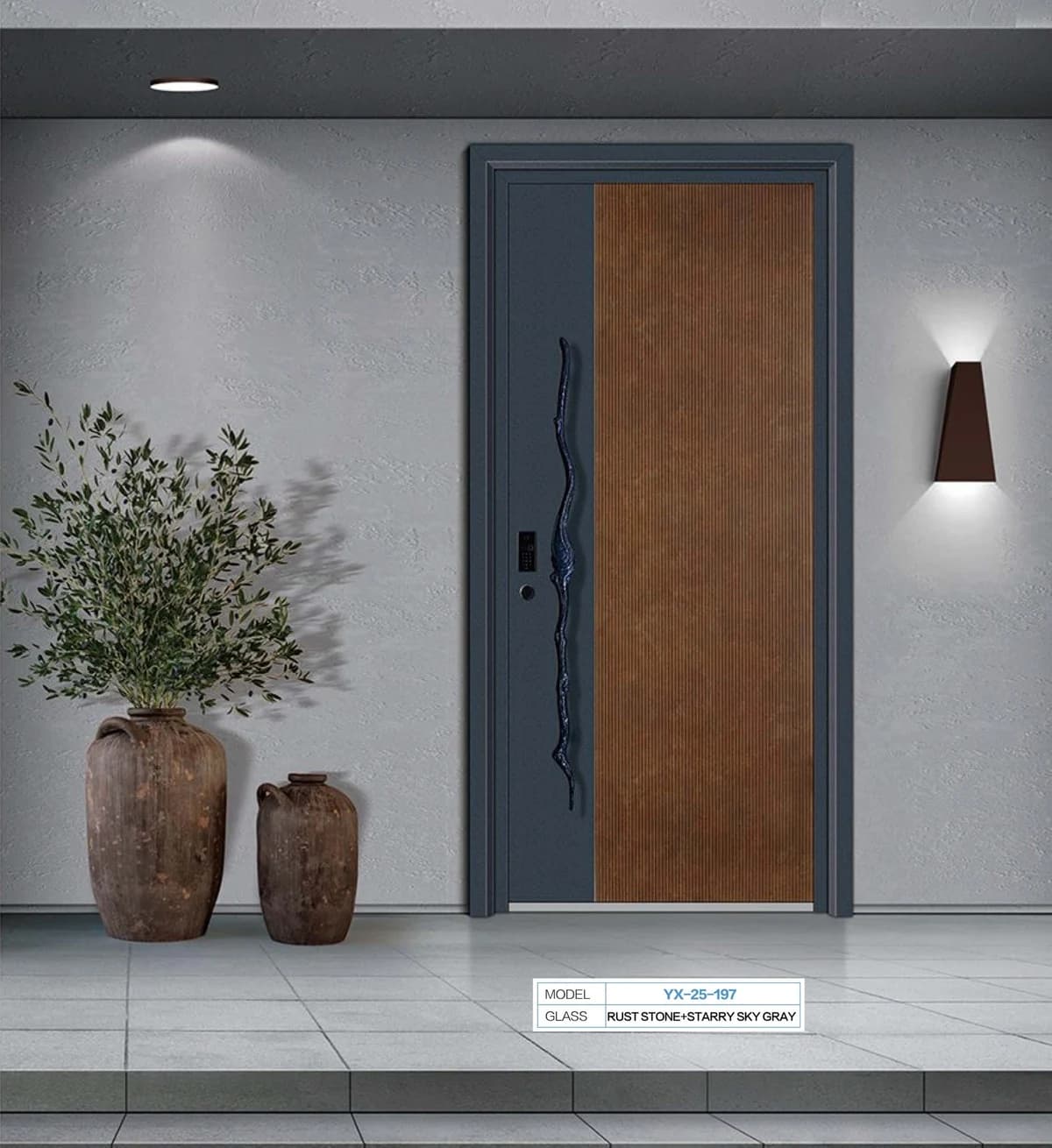 YX-25-197 Light Luxury Entrance Doors