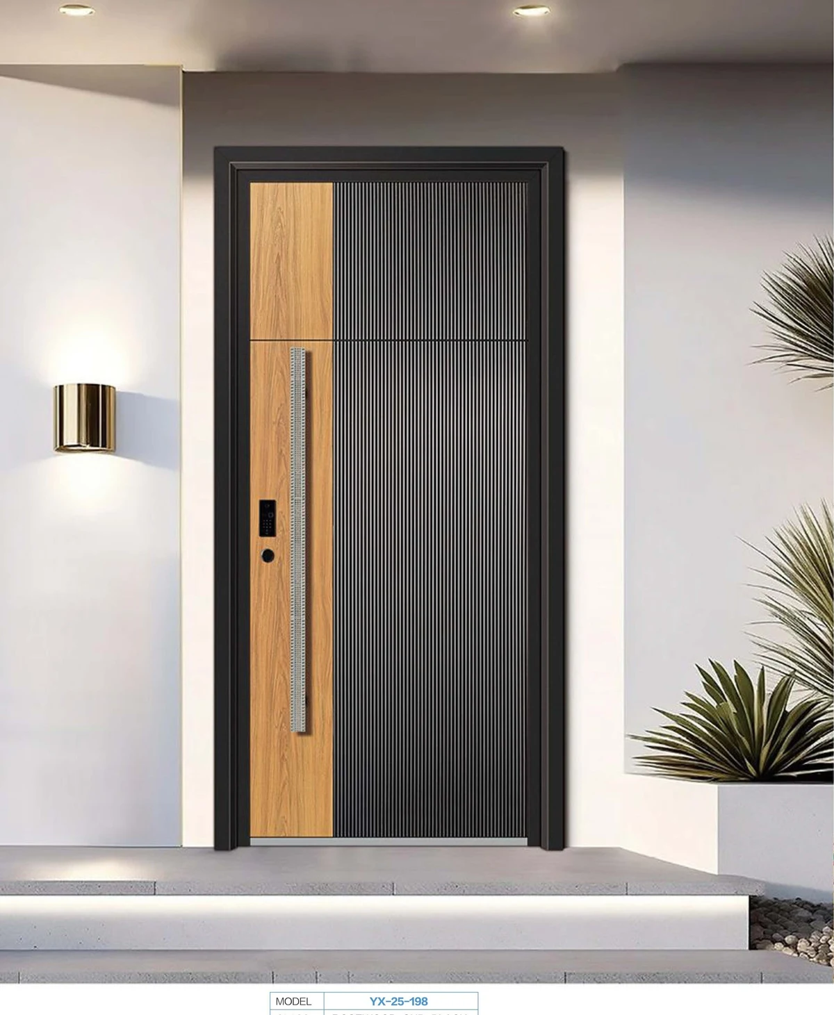 YX-25-198 Light Luxury Entrance Doors
