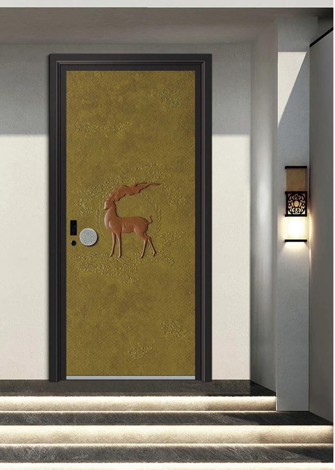 YX-25-204 Light Luxury Entrance Doors