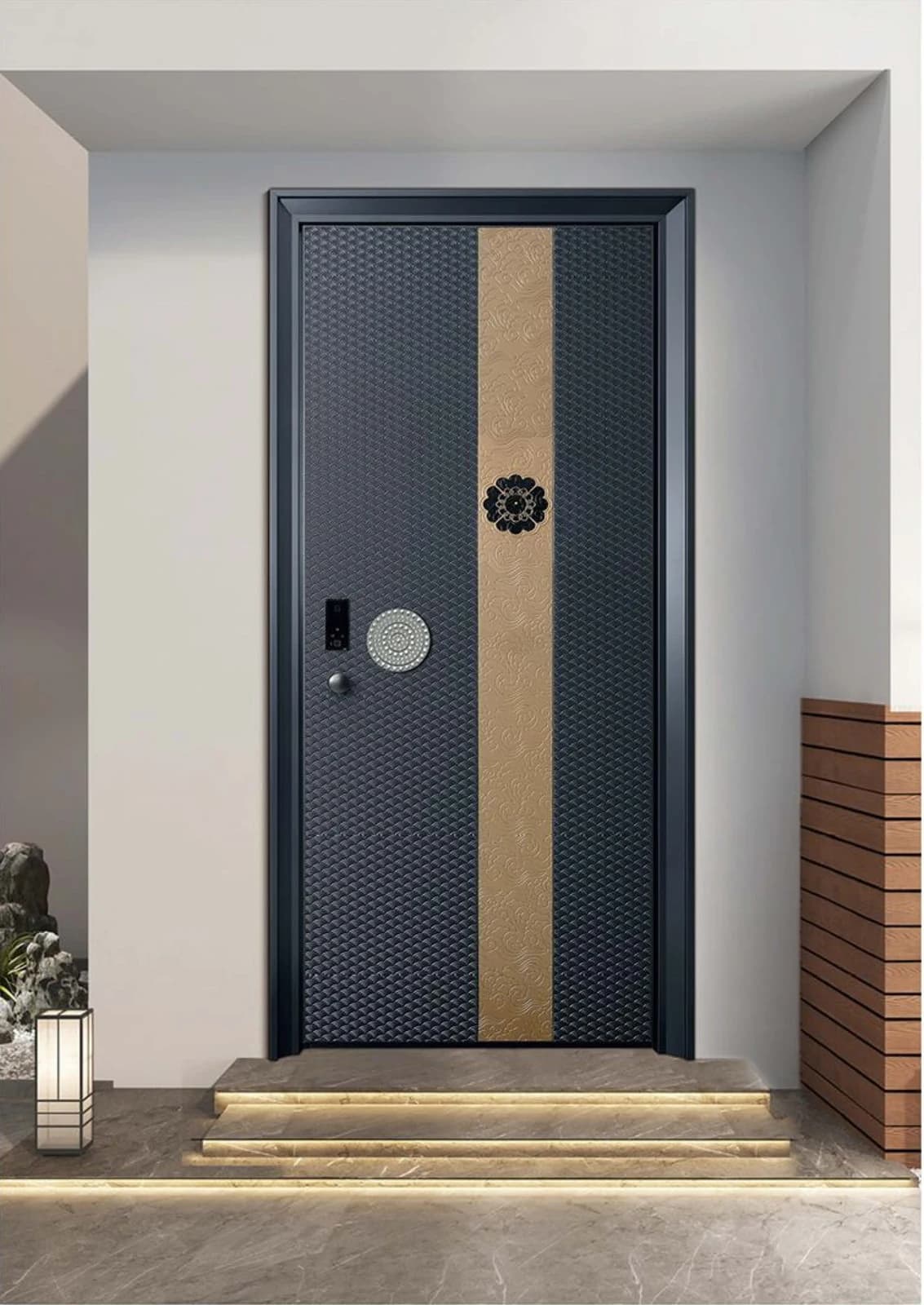YX-25-209 Light Luxury Entrance Doors