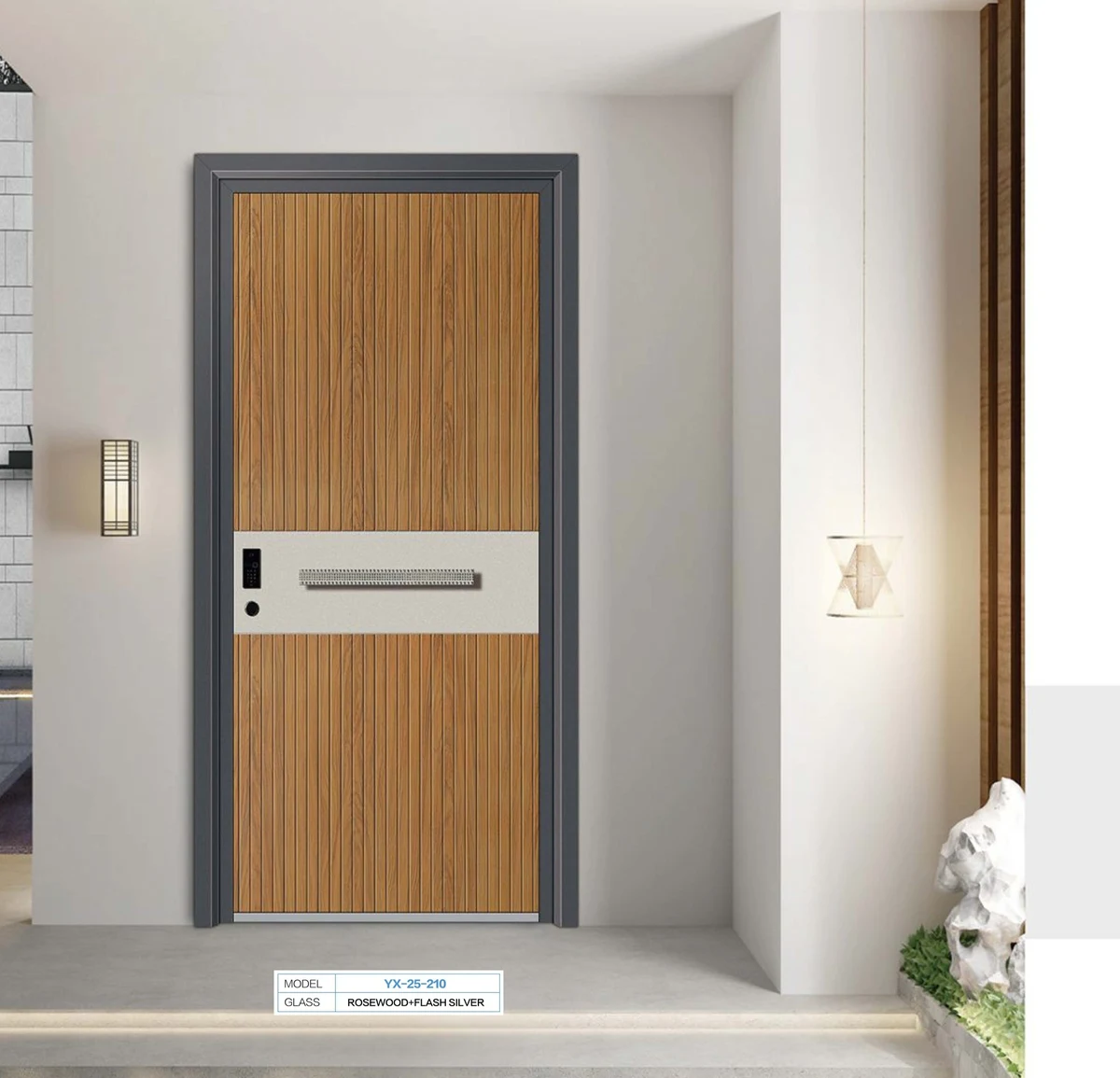 YX-25-210 Light Luxury Entrance Doors