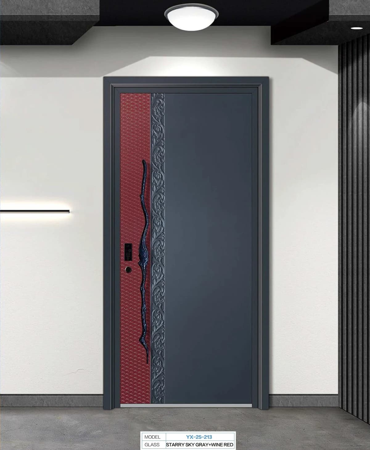 YX-25-213 Light Luxury Entrance Doors