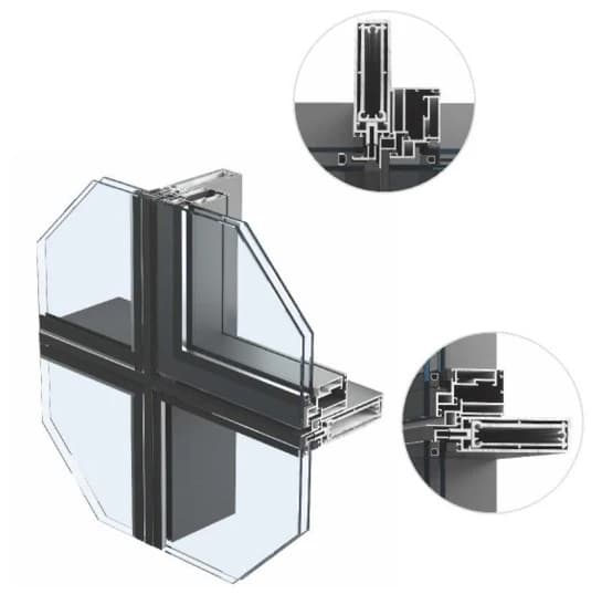 35 Slimline Concealed-Frame Curtain Wall · Profile reference