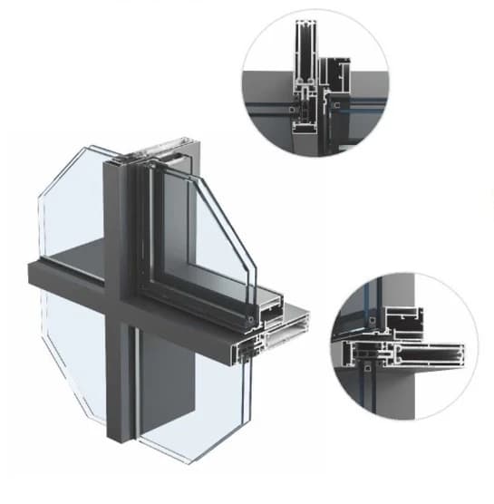 35 Slimline Thermal-Break Exposed-Frame Curtain Wall · Profile reference