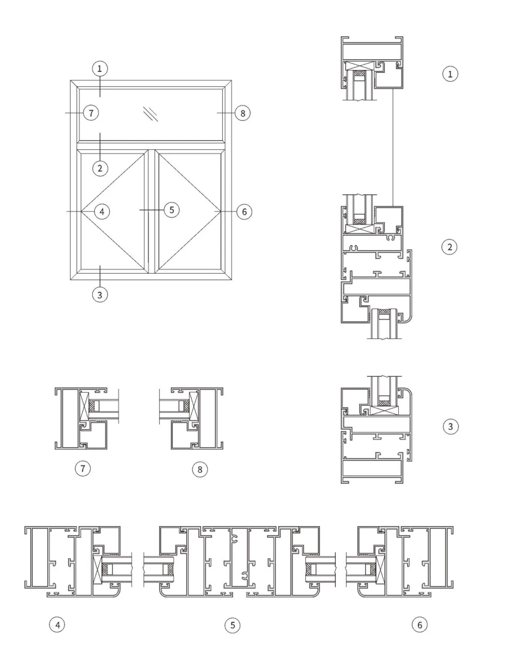 50 Casement Windows & Hinged Doors · Construction & sections