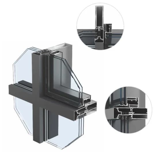 50 Thermal-Break Exposed-Frame Curtain Wall · Profile reference