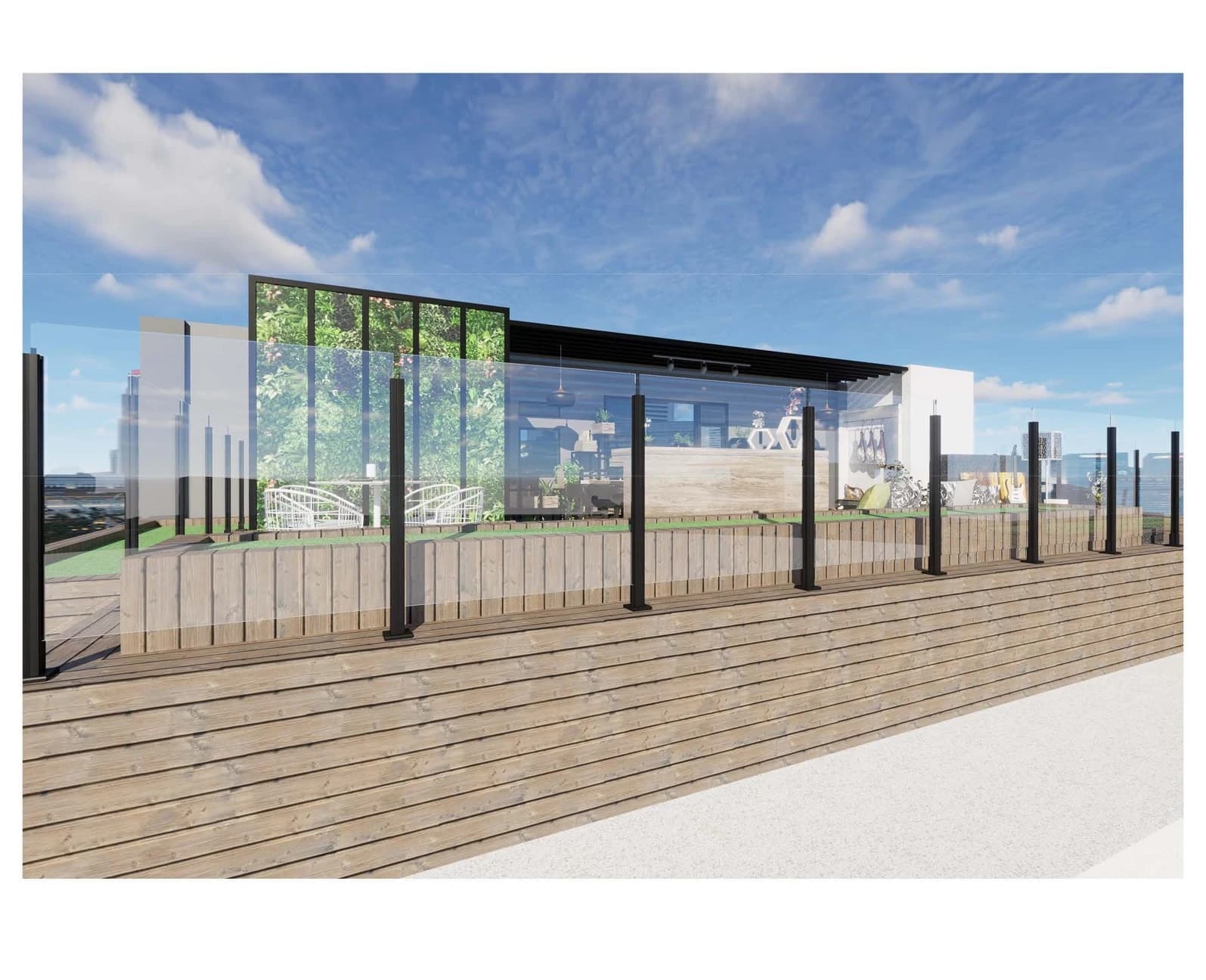 50 Post Glass Railing