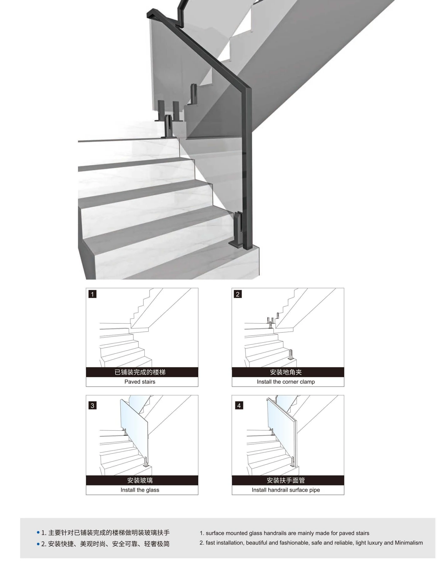 Stainless Steel Spigot Stair Railing