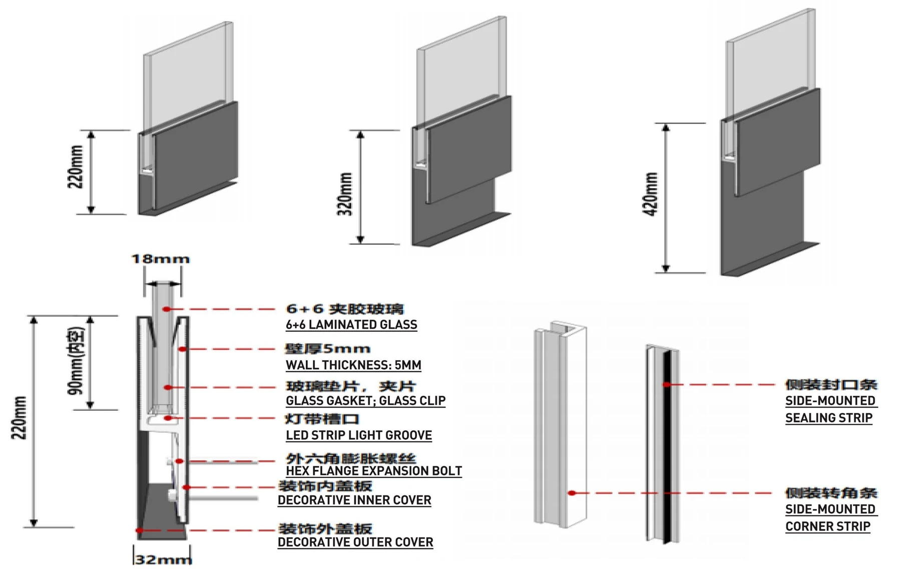 Side-Mounted Aluminum Handrails