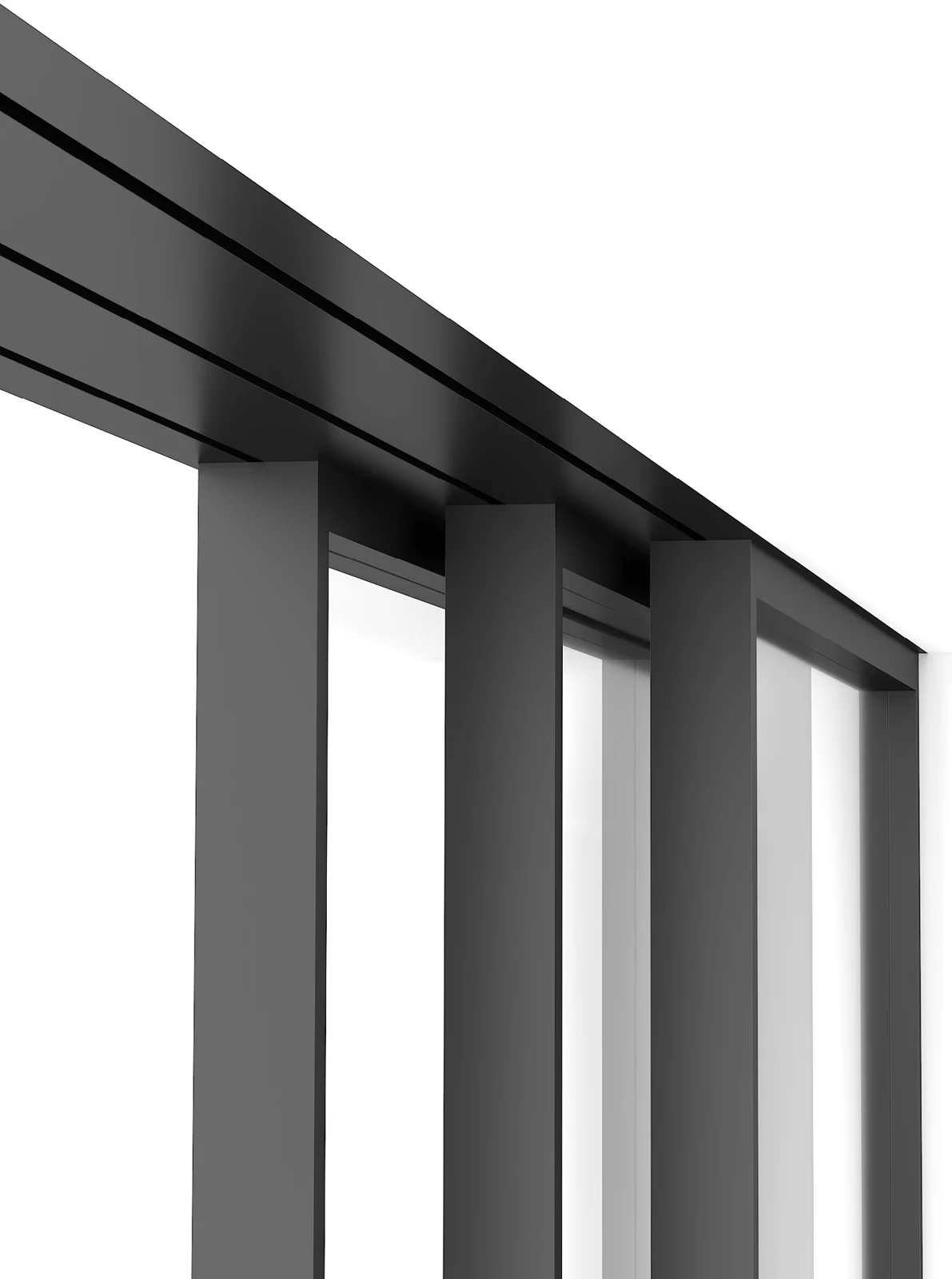 LJ-D016 Top-Hung Panoramic Sliding Door · Three linked sliding panels · Product detail