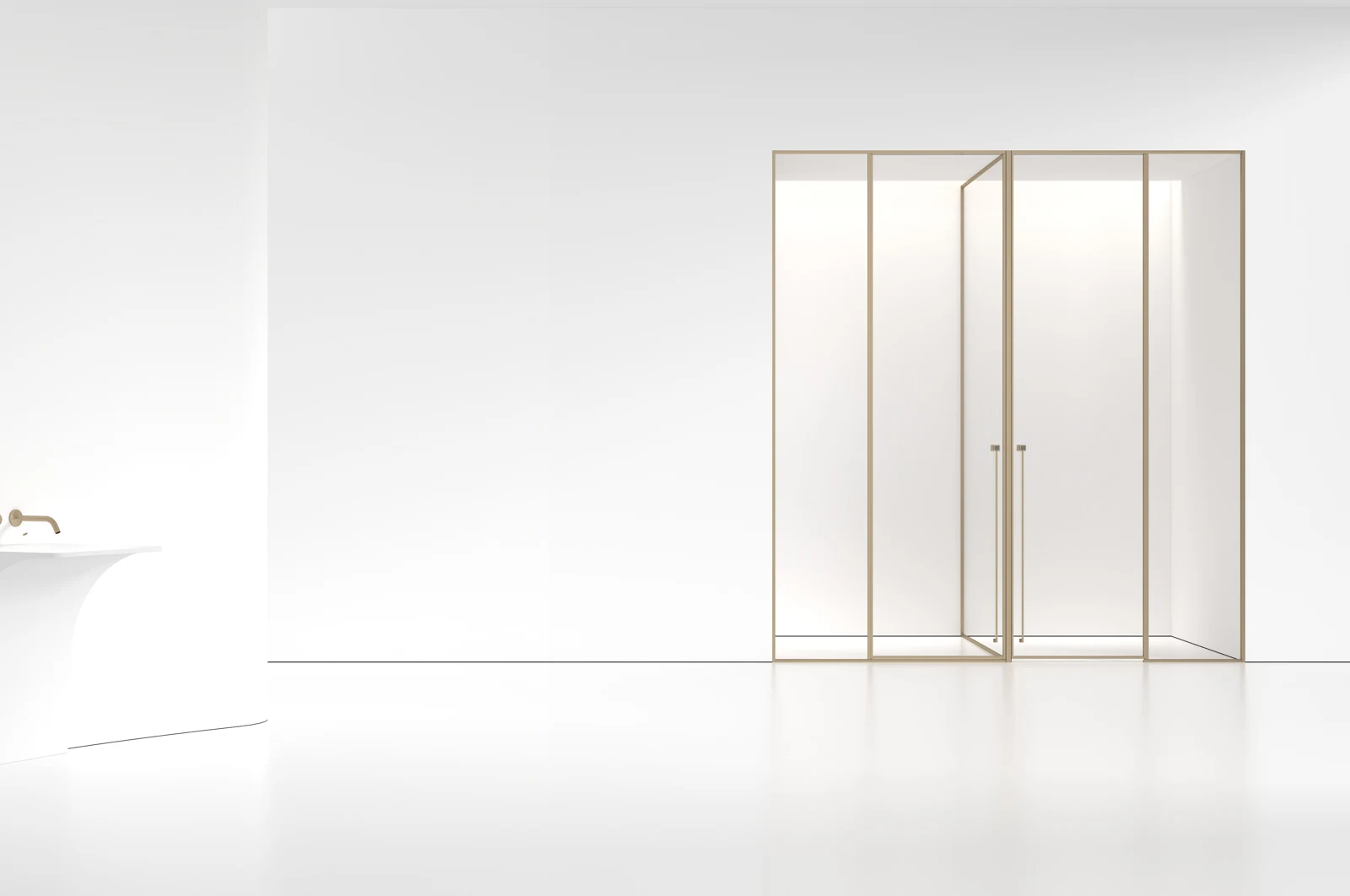 LJ-P047 T-Shaped Swing Shower Enclosure · Product view