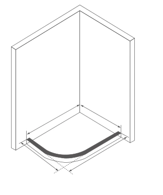造型与测量参考 · 刀形淋浴房