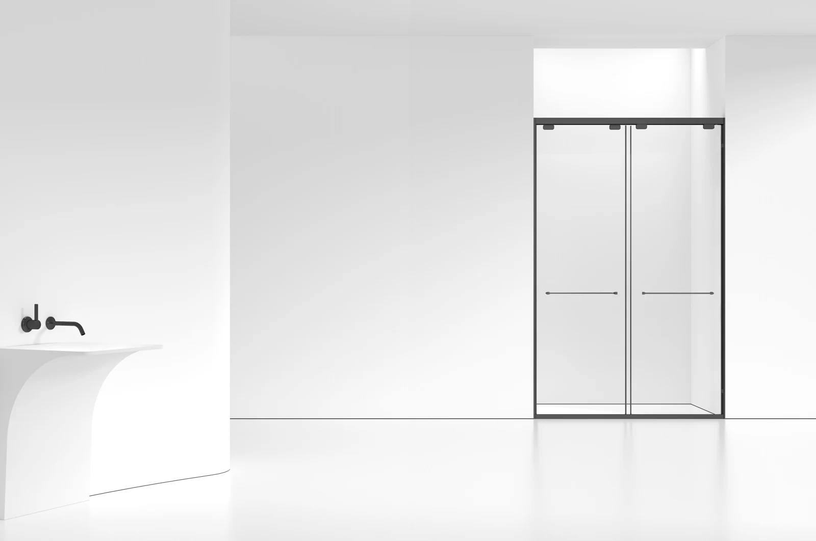 LJ-A001 Fixed-and-Sliding Shower Door