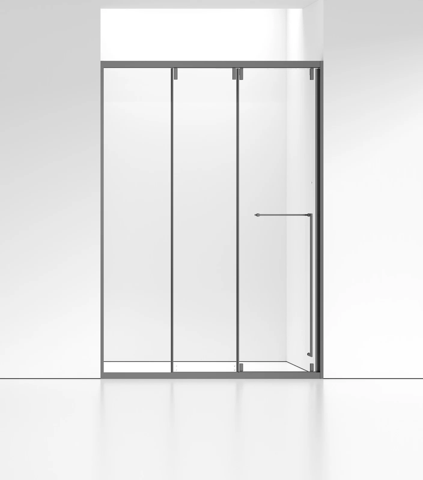 LJ-A012 Fixed-and-Telescopic Shower Door