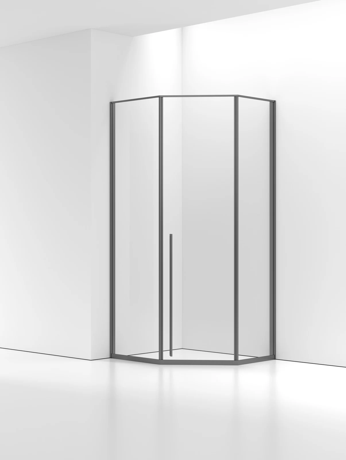 LJ-P048 Slim Side-Sliding Shower Enclosure · Diamond