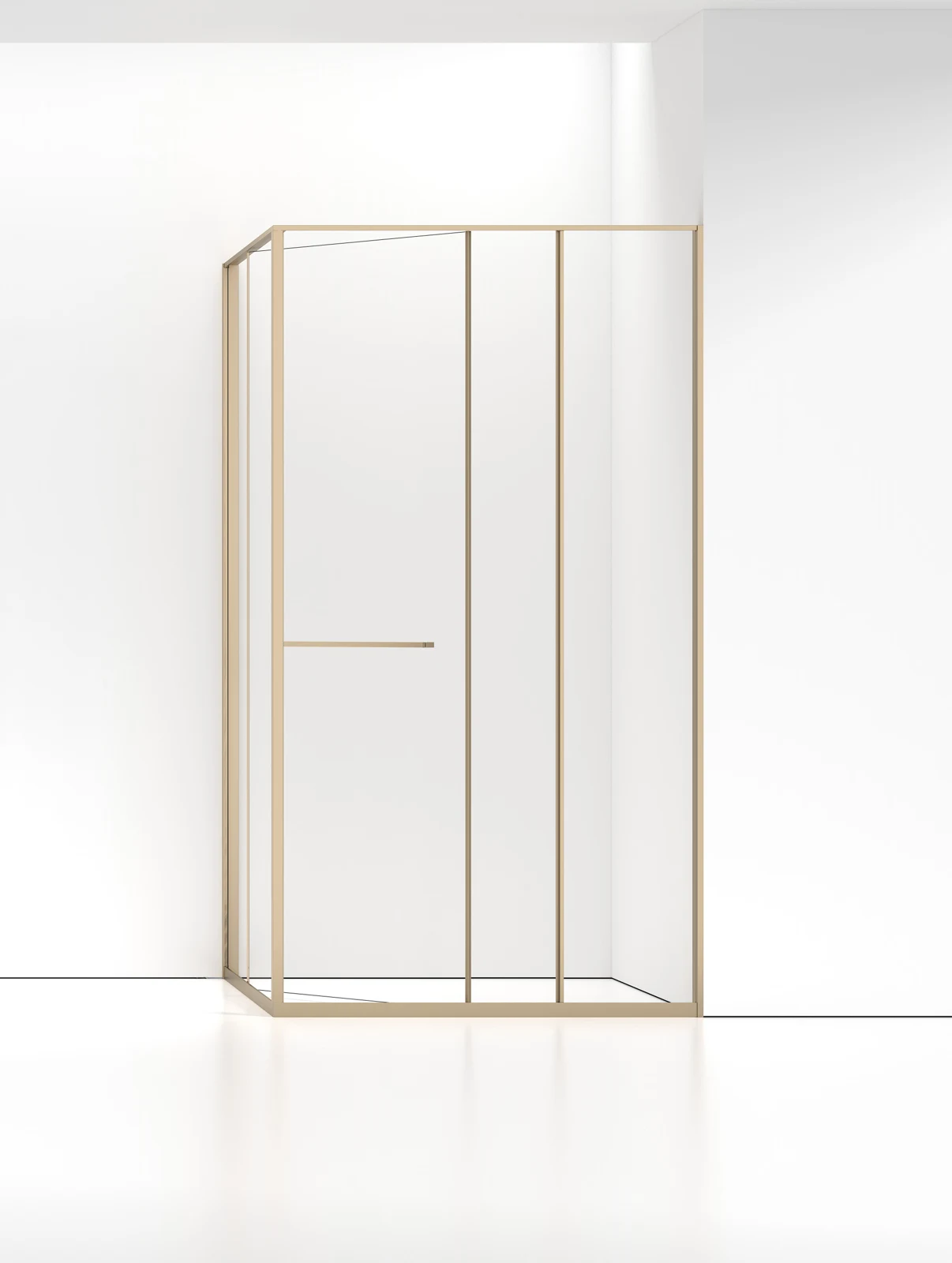 LJ-P048 Slim Side-Sliding Shower Enclosure · L-shaped
