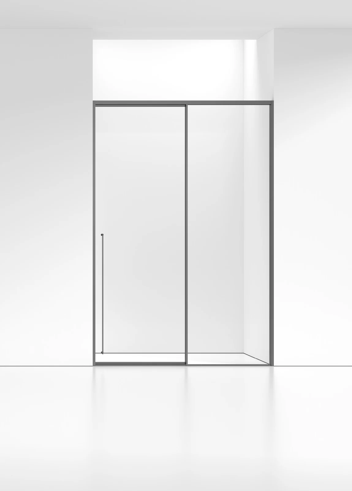 LJ-Y024 Framed Fixed-and-Sliding Shower Door