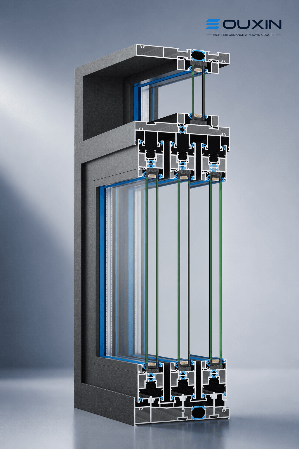 141 mm Lift-and-Slide Door System (1.8-2.5 mm Profile Wall)