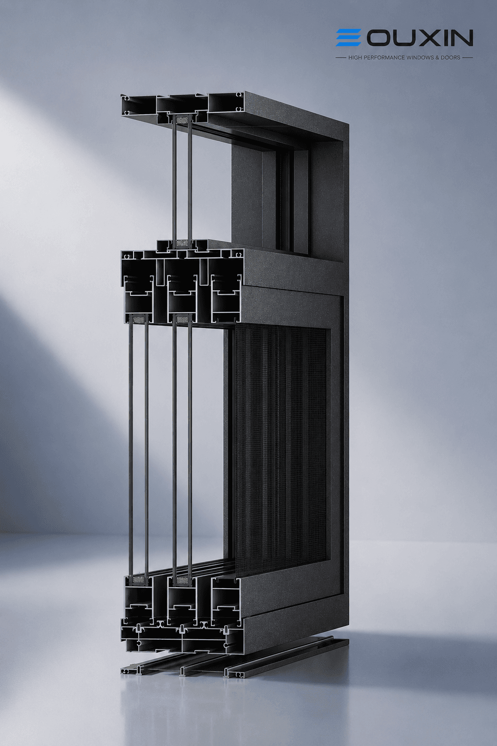 65 mm Medium-Slim Sliding Door System (2.6 mm Profile Wall)